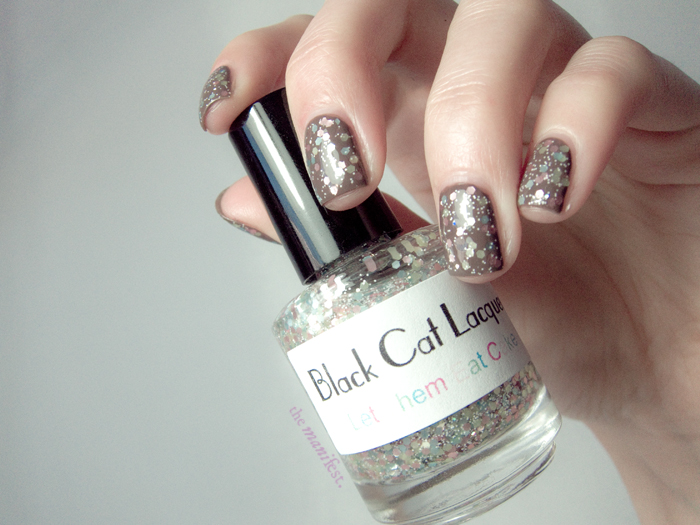 Black Cat Lacquer - Let Them Eat Cake. One coat over OPI You Don't Know Jacques.