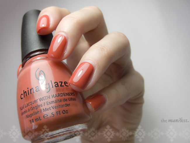 China Glaze - Life Preserver. 1 coat and top coat.