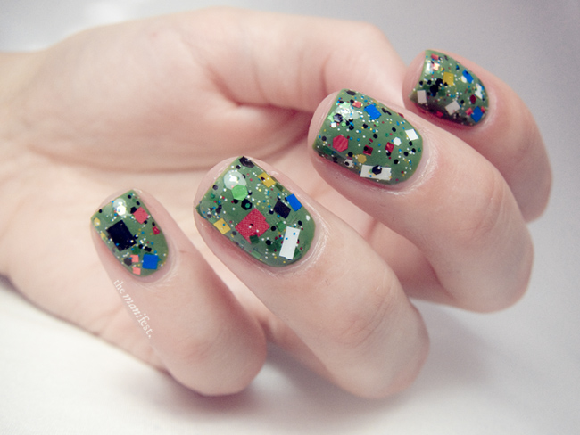 One smooth coat of Naild'it Lego No Way Yo on China Glaze Starboard.