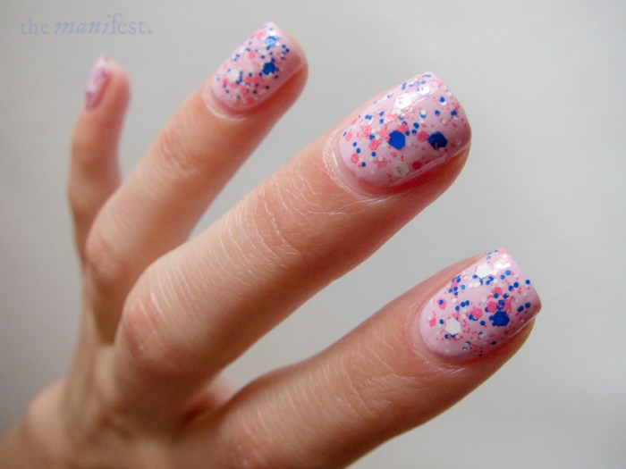 Lush Lacquer Mr Bubble. 1 coat on China Glaze Something Sweet.