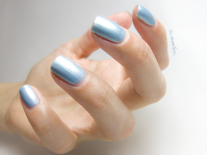 Baby Blue Pearl by Swedish brand Scratch Nails. 